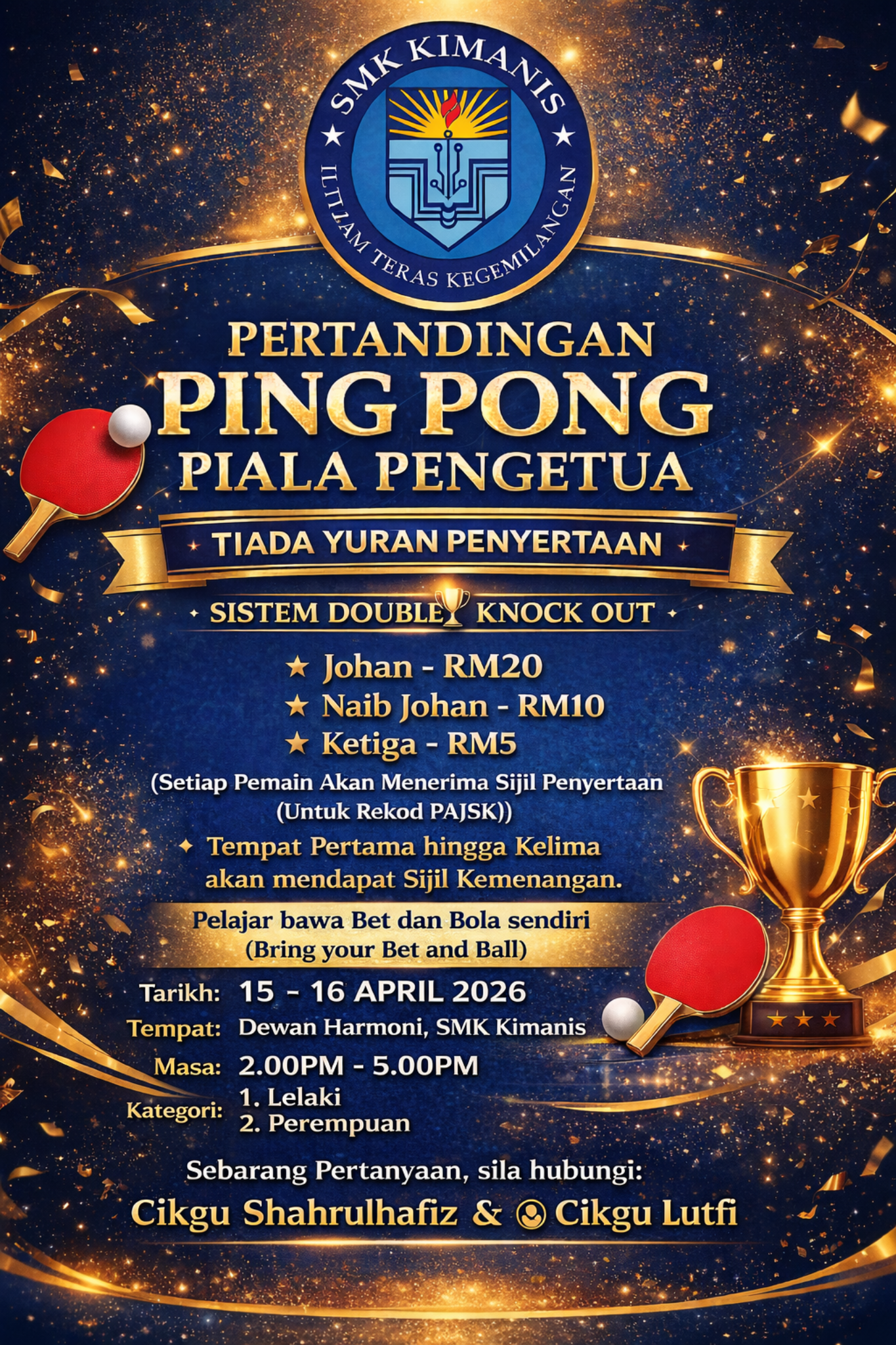 Pertandingan Bola Tampar Piala Cikgu Azalina 2026