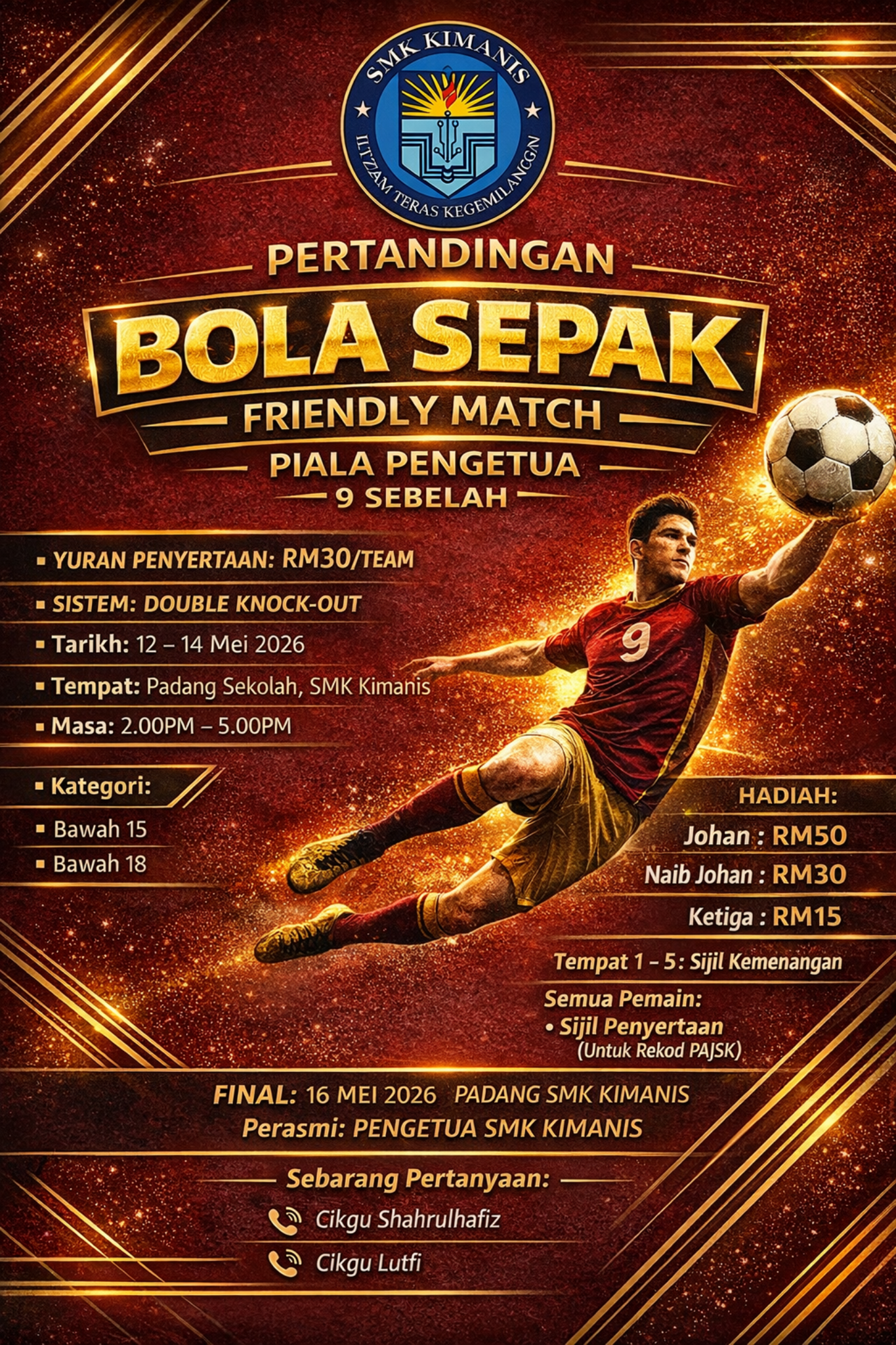 Pertandingan Catur SMK Kimanis Piala PKKOKUM